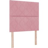 vidaXL Box Spring Krevet s Madracem Ružičasta Jedan Velur | shoptok.hr