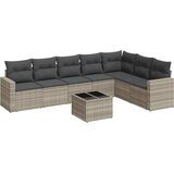  8-dijelni set vrtnih sofa od poliratana s jastucima svjetlosivi | shoptok.hr