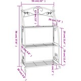 vidaXL Stojalo za rože črno 56x30x96 cm jeklo | Shoptok.si