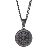 Ogrlica Compass - Crna KP34230 | shoptok.hr