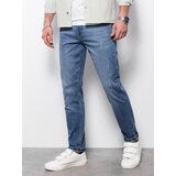 Ombre Spodnie męskie jeansowez przetarciami REGULAR FIT - niebieskie | shoptok.hr