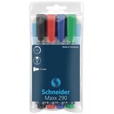 Schneider Flomaster , marker za bijelu ploču, Maxx 290, 1-3 mm, set od 4 boje, PVC etui | shoptok.hr