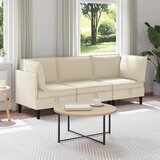  Set namještaja za dnevni boravak 3 pcs Krem Tkanina | shoptok.hr