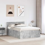  Krevetna konstrukcija s uzglavljem Betonski sivi 150 x 200 cm | Eponuda.com