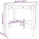  Stolić za kavu crni Ø 62,5x45 cm od masivne borovine | shoptok.hr