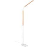 Tri O Bijela/u prirodnoj boji LED stojeća svjetiljka s drvenim sjenilom (visina 169,5 cm) Norris – | shoptok.hr