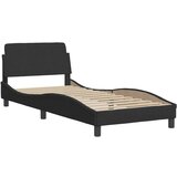  The Living Store Posteljni okvir z vzglavjem črn 90x200 cm žamet - Posteljni Okvir, (21489828) | Shoptok.si