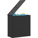  Kutija za vrtne jastuke od PE ratana 100 x 49 x 103,5 cm crna | Eponuda.com
