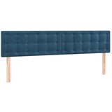 Maison Chic Posteljno vzglavje - Vzglavna omarica 2 kosa temno modro 90x5x78/88 cm žamet, (22076953) Cene