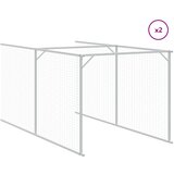  Kućica za pse s krovom antracit 117x609x123 cm pocinčani čelik | Shoptok.si