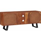 TV ormar boja meda 112 x 30 x 48 cm Masivno bagremovo drvo | shoptok.hr