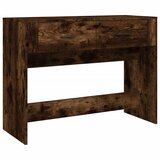 Maison Chic konzolna miza - miza ob steni dimljen hrast 100x39x75 cm inženirski les, (21786488) | Shoptok.si