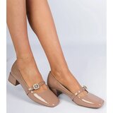 Gemre Brown elegant pumps adorned with rhinestones Elifat | Shoptok.si