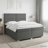  Boxspring krevet s madracem Tamnosiva 200 x 200 cm Tkanina | shoptok.hr