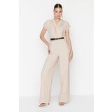 Trendyol Stone Belt Double Breasted Collar Jumpsuit Cijene
