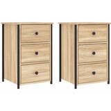 Maison Chic Dvo delni komplet Nočne omarice - Nočne mize sonoma hrast 40x36x60 cm inženirski les, (21689123) | Shoptok.si