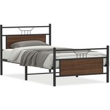 Maison Chic Posteljni okvir - Enojna postelja - Postelja za odrasle brez vzmetnice hrast 100x200 cm inženirski les-J7190, (21775452) | Shoptok.si