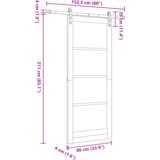 vidaXL Drsna vrata z naborom 'ORKDAL'86x211 cm, Notranja vrata z steklom 'ORKDAL'86x211x4 cm iz trdega borovega lesa | Shoptok.si