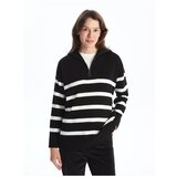 LC Waikiki Stand Collar Striped Oversize Women's Knitwear Sweater | ePonuda.com