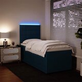 Box spring krevet s madracem plavi 90x190 cm baršunasti | shoptok.hr