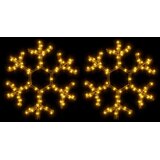  Figura božićne pahulje LED 2 kom topla bijela 38 x 37 cm | Eponuda.com