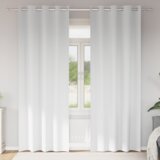 vidaXL Zavjese sa zavjesama 2 pcs Čista bijela 225 x 140 cm Poliester | shoptok.hr