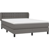 Box spring postelja z vzmetnico siv 140x200 cm umetno usnje, (20846859) | Shoptok.si