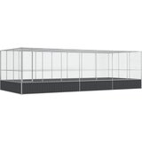  Kavez za ptice s produžetkom srebrni 725x307x212 cm čelični | Eponuda.com