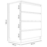 Hanah home Komoda Derinkuyu 4 Sonomo Oak | Eponuda.com
