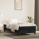  Madrac s džepičastim oprugama srednje tvrdoće crni 90x220x20 cm baršunasti | shoptok.hr