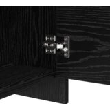 vidaXL Nočna omarica Črni hrast 45 x 34 x 44.5 cm Konstruiran les | Shoptok.si