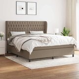  Krevet s oprugama i madracem smeđesivi 180x200 cm tkanina | shoptok.hr