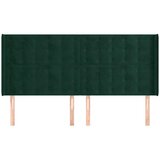  Uzglavlje s ušima tamnozeleno 183x16x118/128 cm baršunasto | shoptok.hr