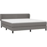  Box spring postelja z vzmetnico temno siva 160x200 cm blago, (20899697) | Shoptok.si