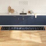 vidaXL Kuhinjska podloga Toile Črna 300 x 60 cm Žamet | Shoptok.si