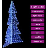 vidaXL Božično drevo med 240 LED Modra 180 cm Akril | Shoptok.si