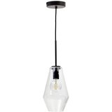 Kave Home Črna viseča svetilka s steklenim senčilom ø 17 cm Mao – | Shoptok.si