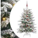 vidaXL Umetno Zložljivo Božično Drevo Bela 150 cm PE in PVC | Shoptok.si