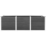 vidaXL Visoka greda 300x100x91 cm WPC siva | Shoptok.si