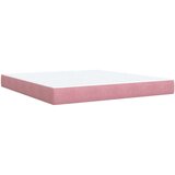 vidaXL Box spring postelja z vzmetnico roza 180x200 cm žamet | Shoptok.si