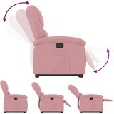  Naslonjač na podizanje ružičasti baršunasti | shoptok.hr