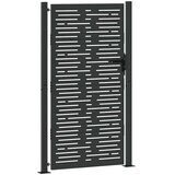  Vrtna vrata Crna 110 x 205 cm Čelik s prahom premazan | Eponuda.com