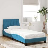 vidaXL Krevet s madracem plavi 90x190 cm baršunasti | shoptok.hr