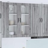  Zidni stakleni ormarić Siva Sonoma 40 x 31 x 100 cm | shoptok.hr