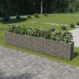 vidaXL Visoka greda gabion pocinkano jeklo 540x50x100 cm Cene