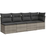  8-dijelni set vrtnih sofa od poliratana s jastucima sivi | shoptok.hr