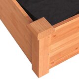 vidaXL Vrtna visoka greda s podlogo rjava 240x120x25cm trden les jelke | Shoptok.si
