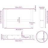  Noge za klub stolić antracit boje 2 kom 50 x (30-31) cm čelik | shoptok.hr