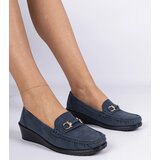Gemre Navy women's wedge loafers Sameri | Shoptok.si