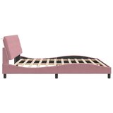  Okvir kreveta s LED-om bez madraca ružičasti 200 x 200 cm baršunasti | shoptok.hr